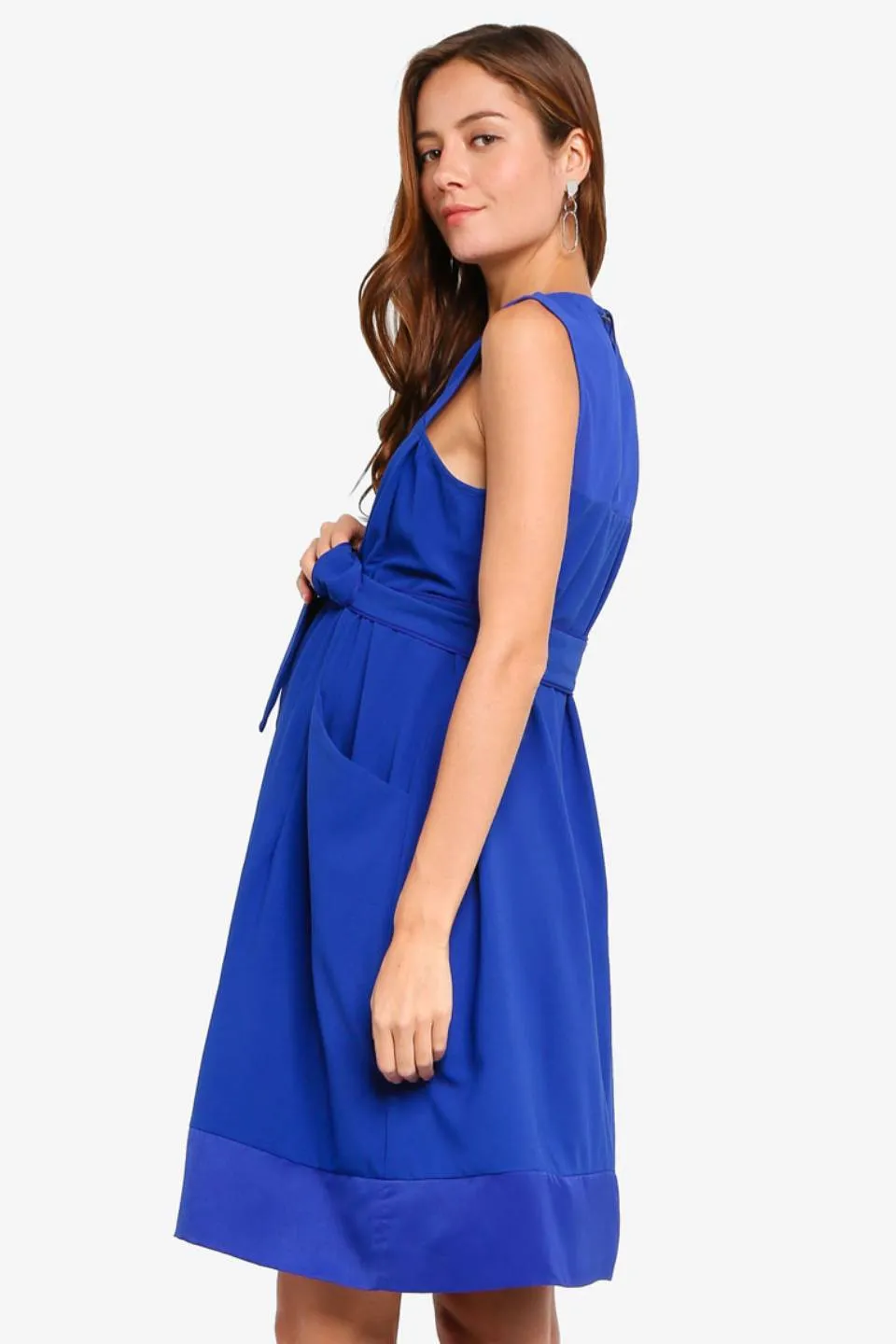 Delicia Sleeveless Nursing Dress Royal Blue