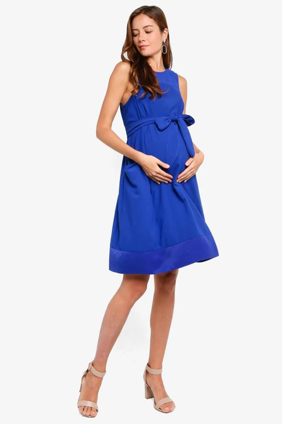 Delicia Sleeveless Nursing Dress Royal Blue