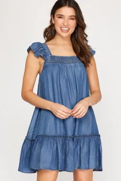 Denim Babydoll Dress | Bella Chic