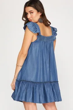 Denim Babydoll Dress | Bella Chic