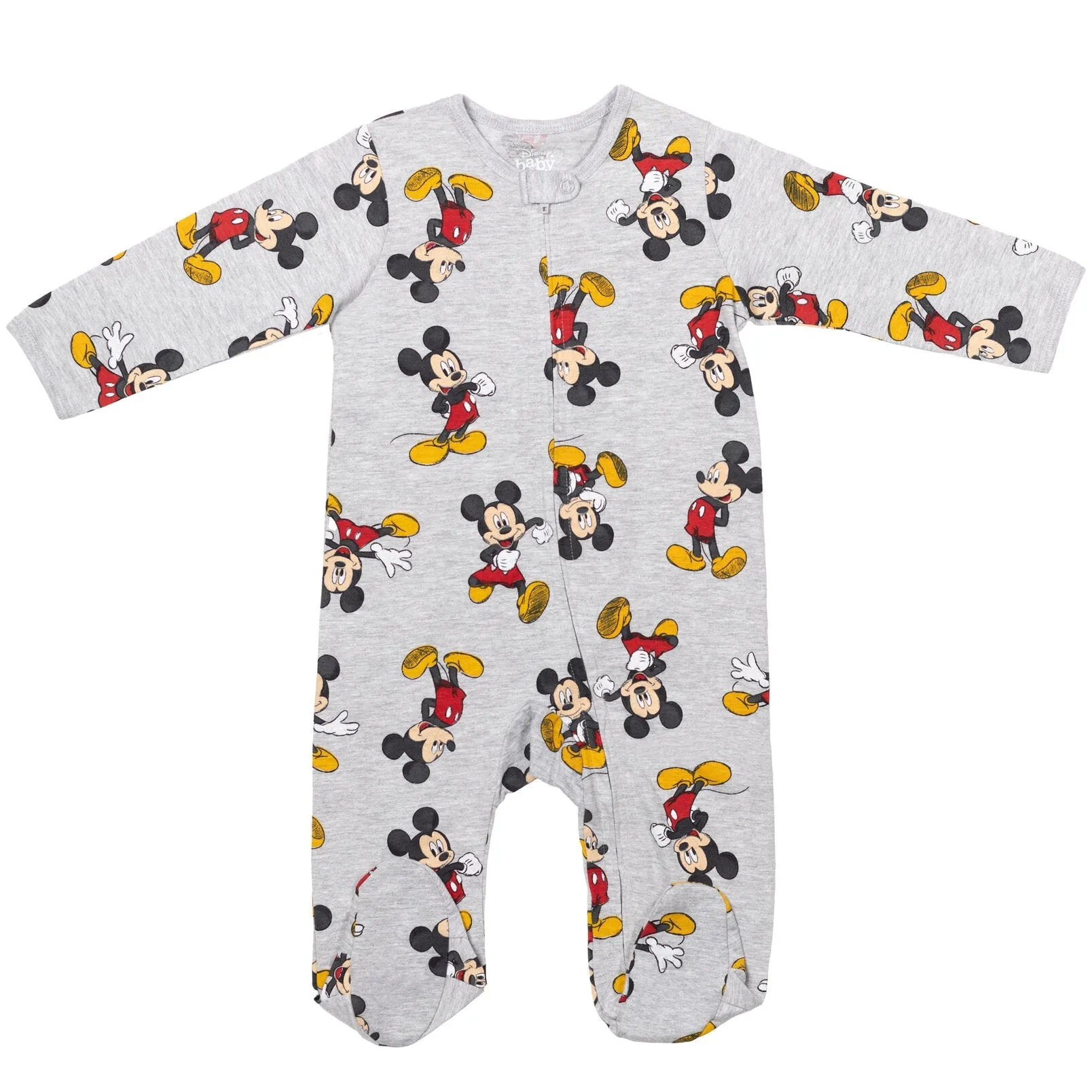 Disney Mickey Mouse 2 Pack Zip Up Sleep N' Play Coveralls