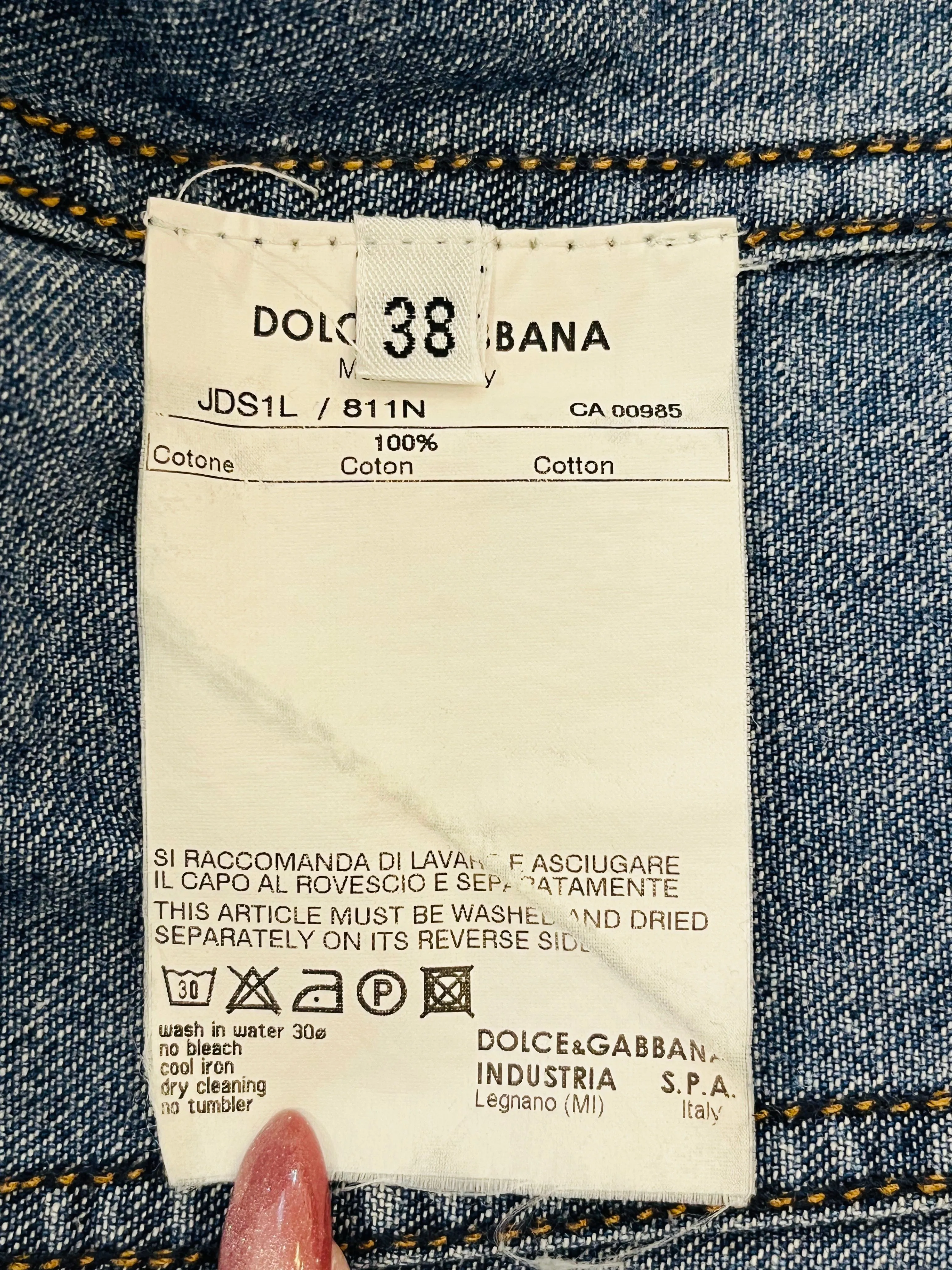 Dolce & Gabbana Denim Jacket. Size 38IT