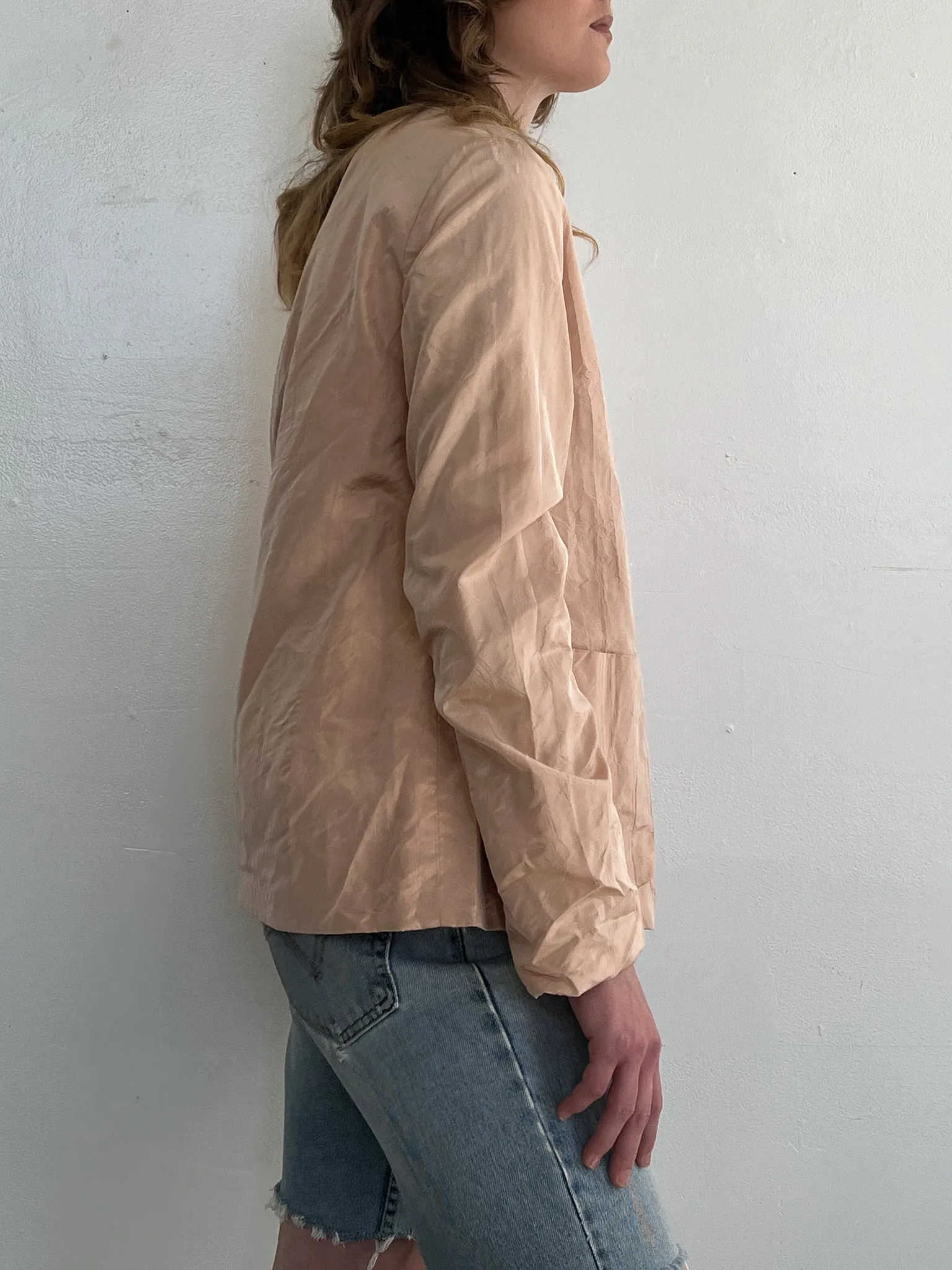 Donna Karan Peach Silk Jacket (M)