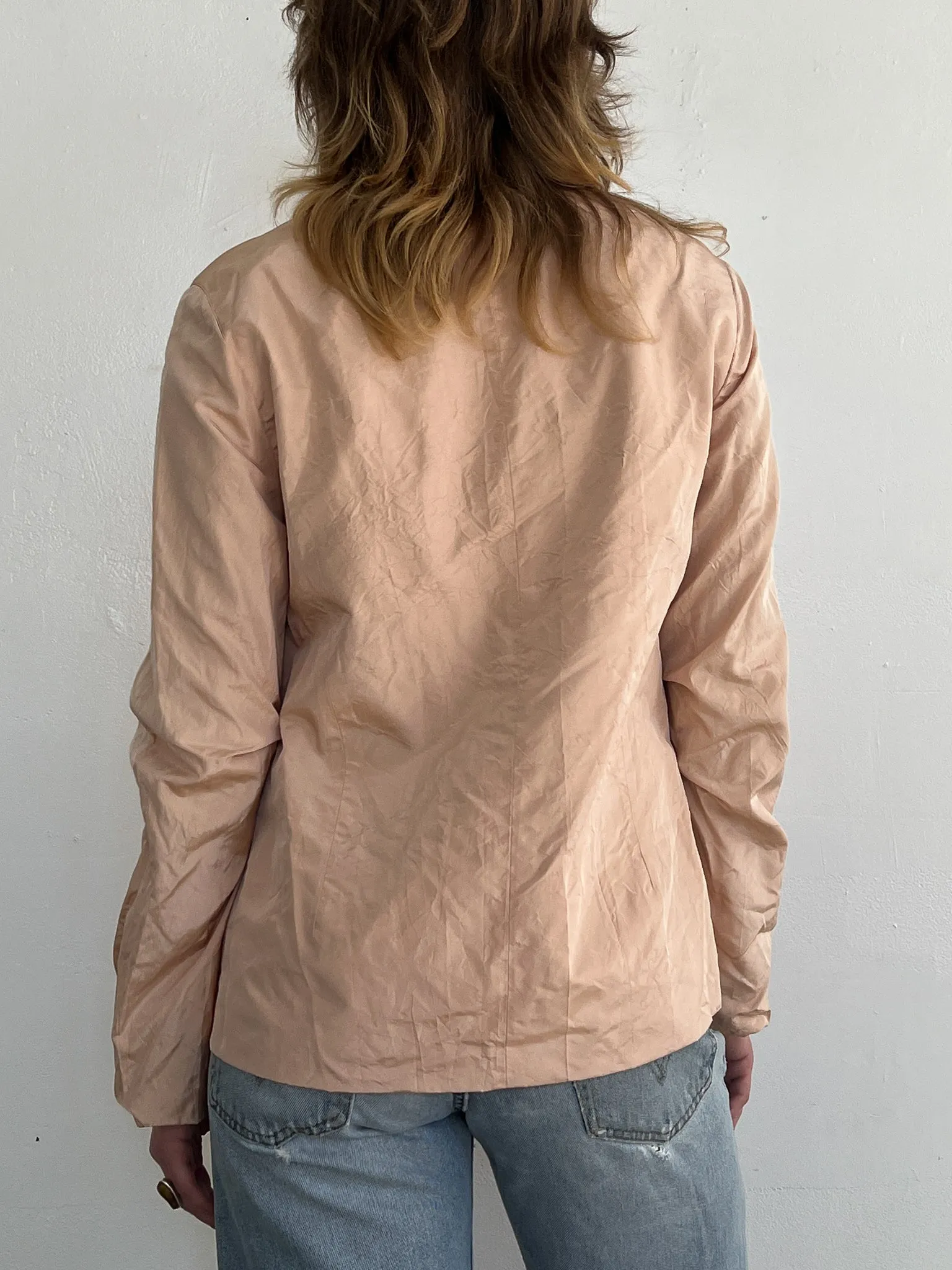 Donna Karan Peach Silk Jacket (M)