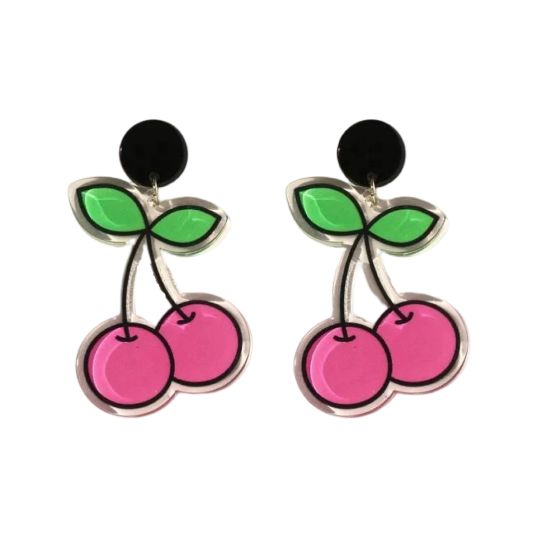 Earrings - Cherry drop