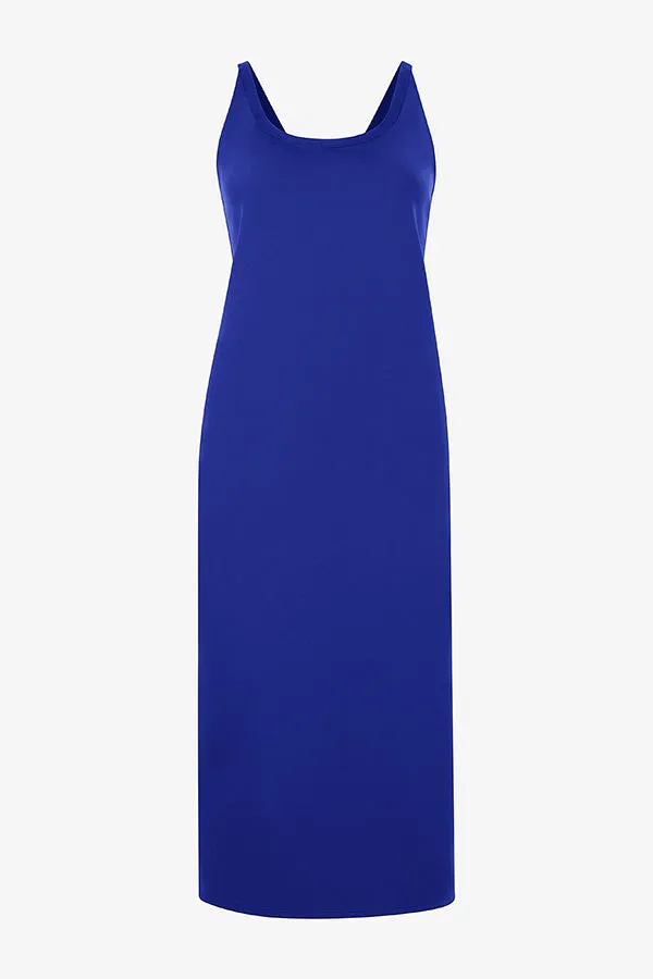 Elsa Dress - Light Ponte :: Electric Blue