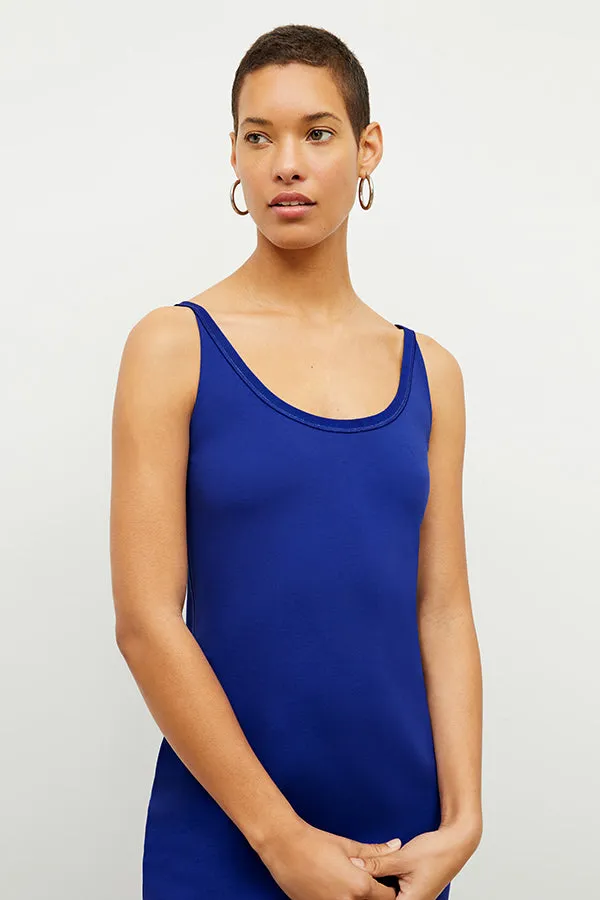 Elsa Dress - Light Ponte :: Electric Blue