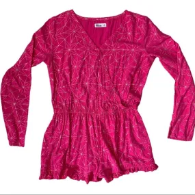 Epic Threads Girls Hot Pink Long Sleeve Romper Size XL EUC