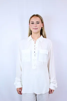 Equipment Femme - Silk Lace Front Shirt