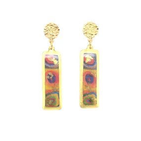 Evocateur Kandinsky Circles Medium Column Earrings