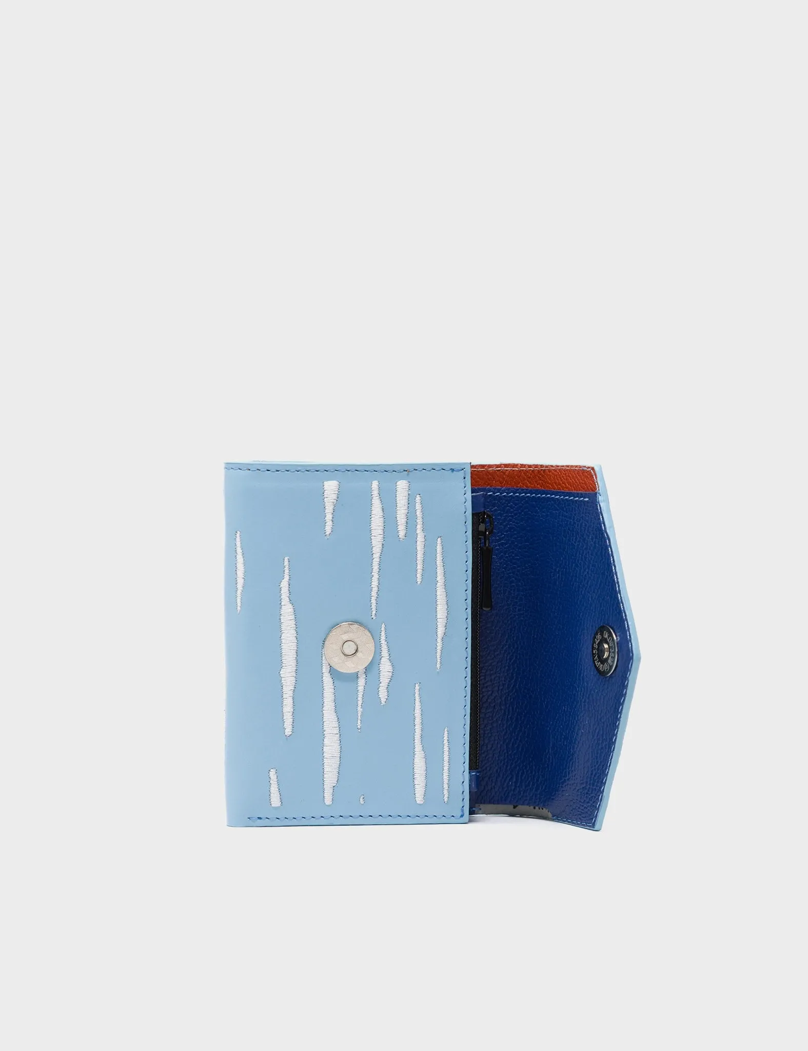 Fiona Blue Leather Wallet - Utopian Landscape