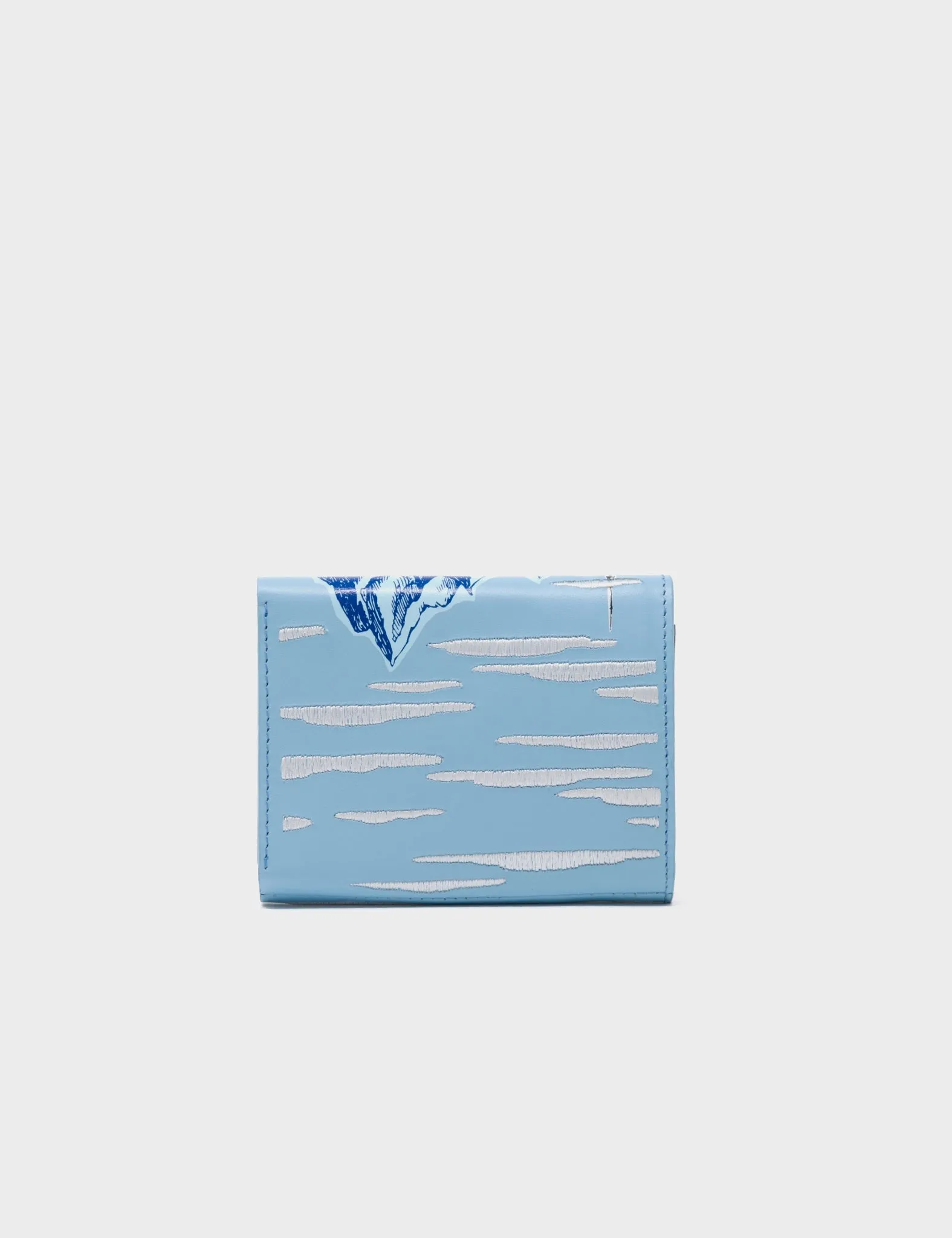 Fiona Blue Leather Wallet - Utopian Landscape