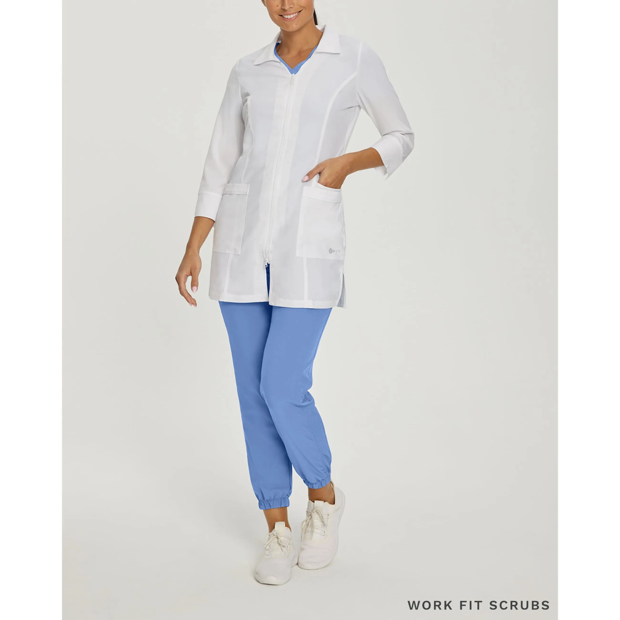 Fit Front Zipper Labcoat