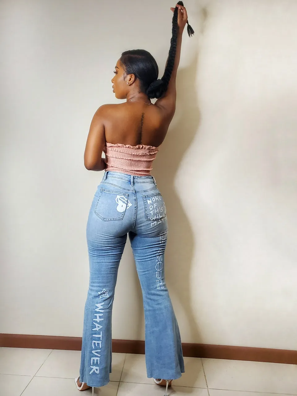 Flare With Attitude Flare Jeans-Light Blue (FINAL SALE)