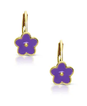 Flower Leverback Earrings