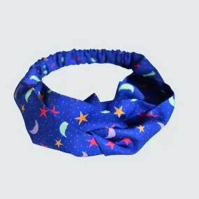 Friendly Moons Print Twist Knot Headband