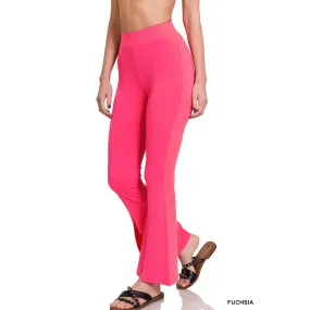 FRONT SLIT FLARE PANTS