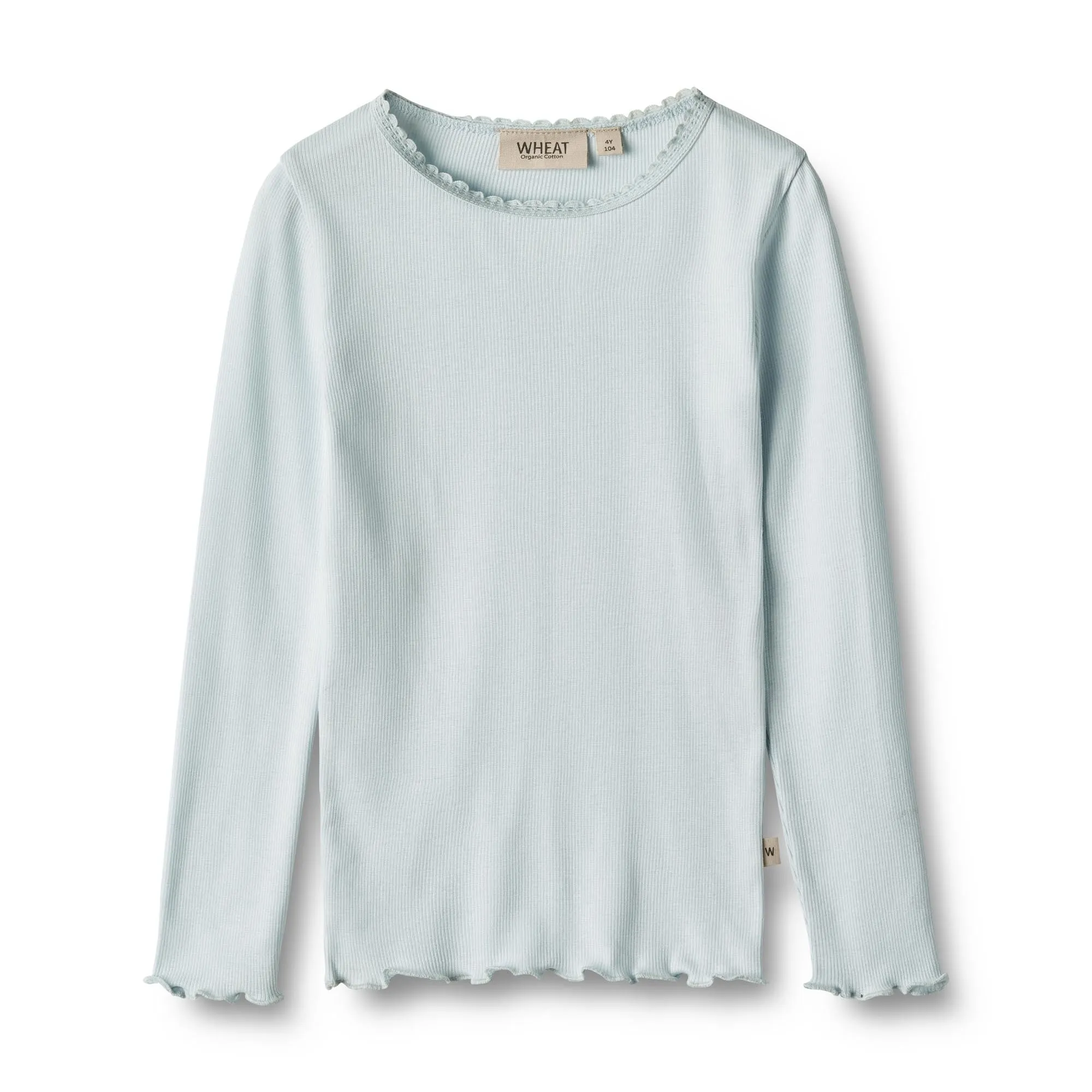 Geripptes Langarm-Shirt Reese Light Blue