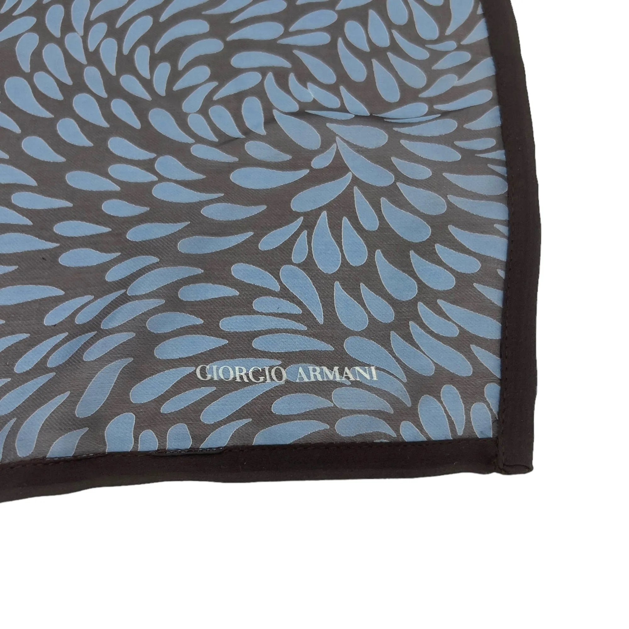 GIORGIO ARMANI Le Collezioni Print Silk Scarf - Black & Blue