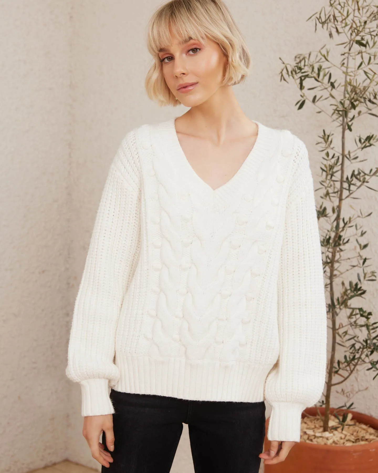 Hailey Knit - White