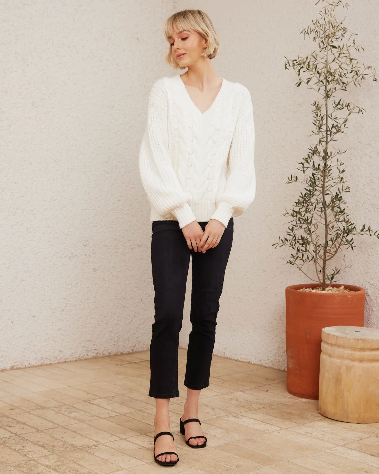 Hailey Knit - White