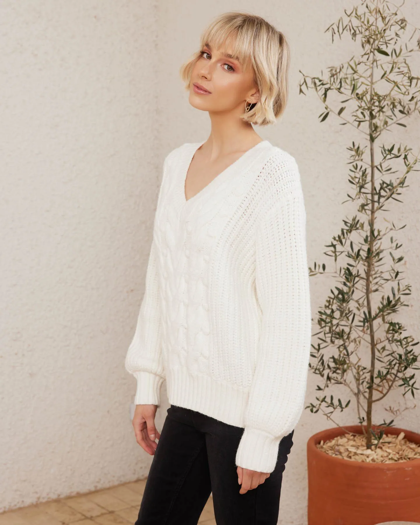 Hailey Knit - White