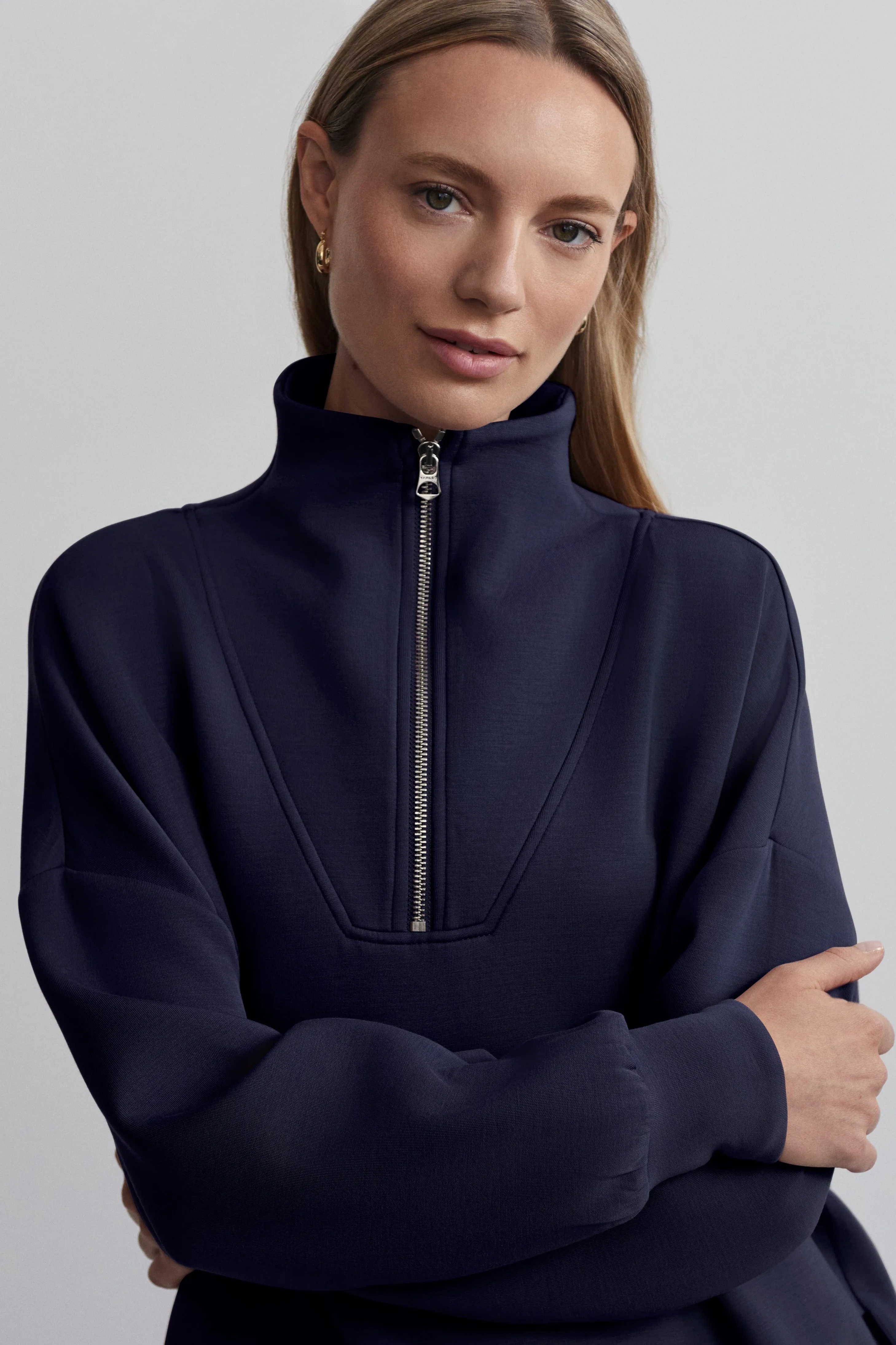 HAWLEY HALF ZIP SWEAT BLUE NIGHTS