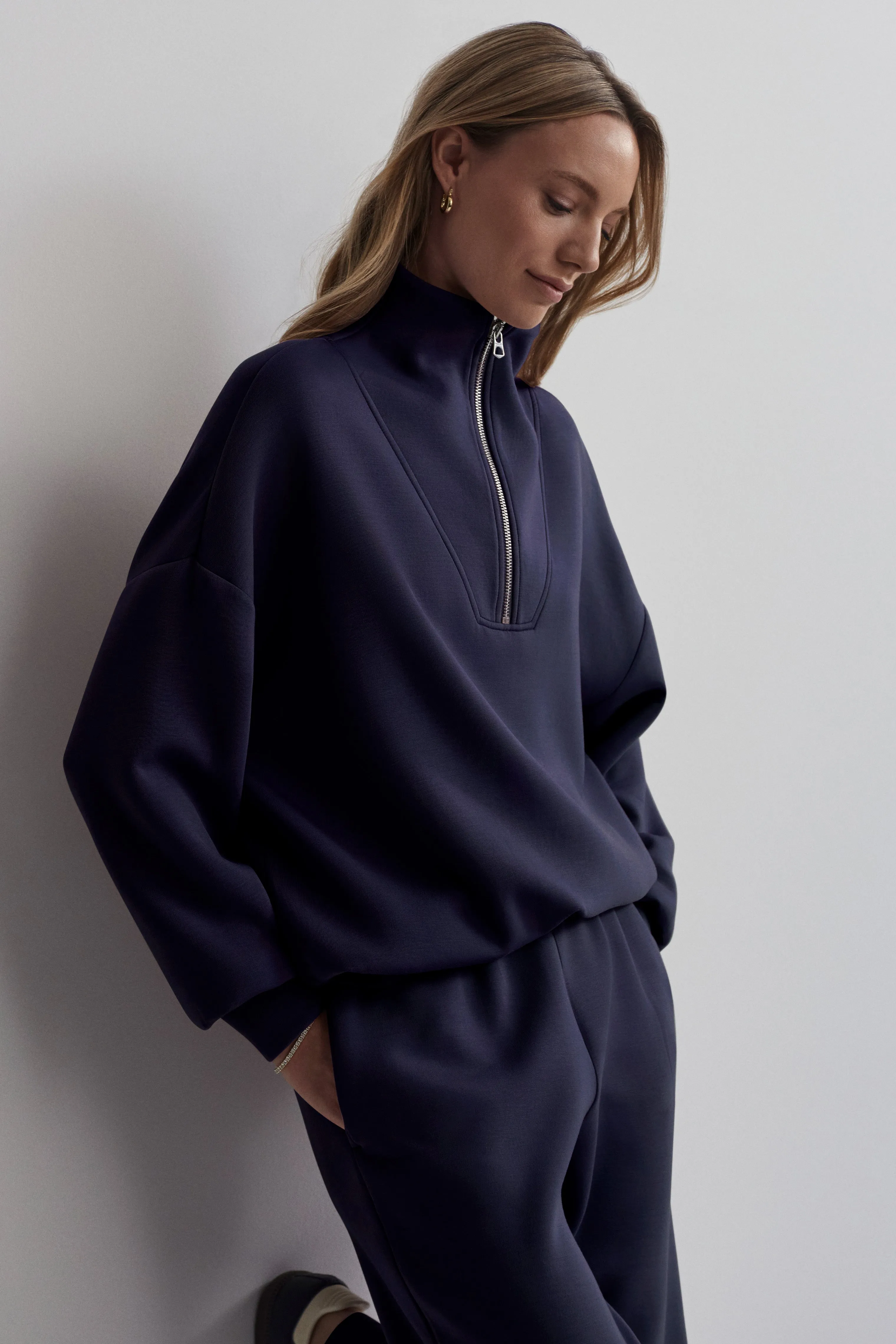 HAWLEY HALF ZIP SWEAT BLUE NIGHTS