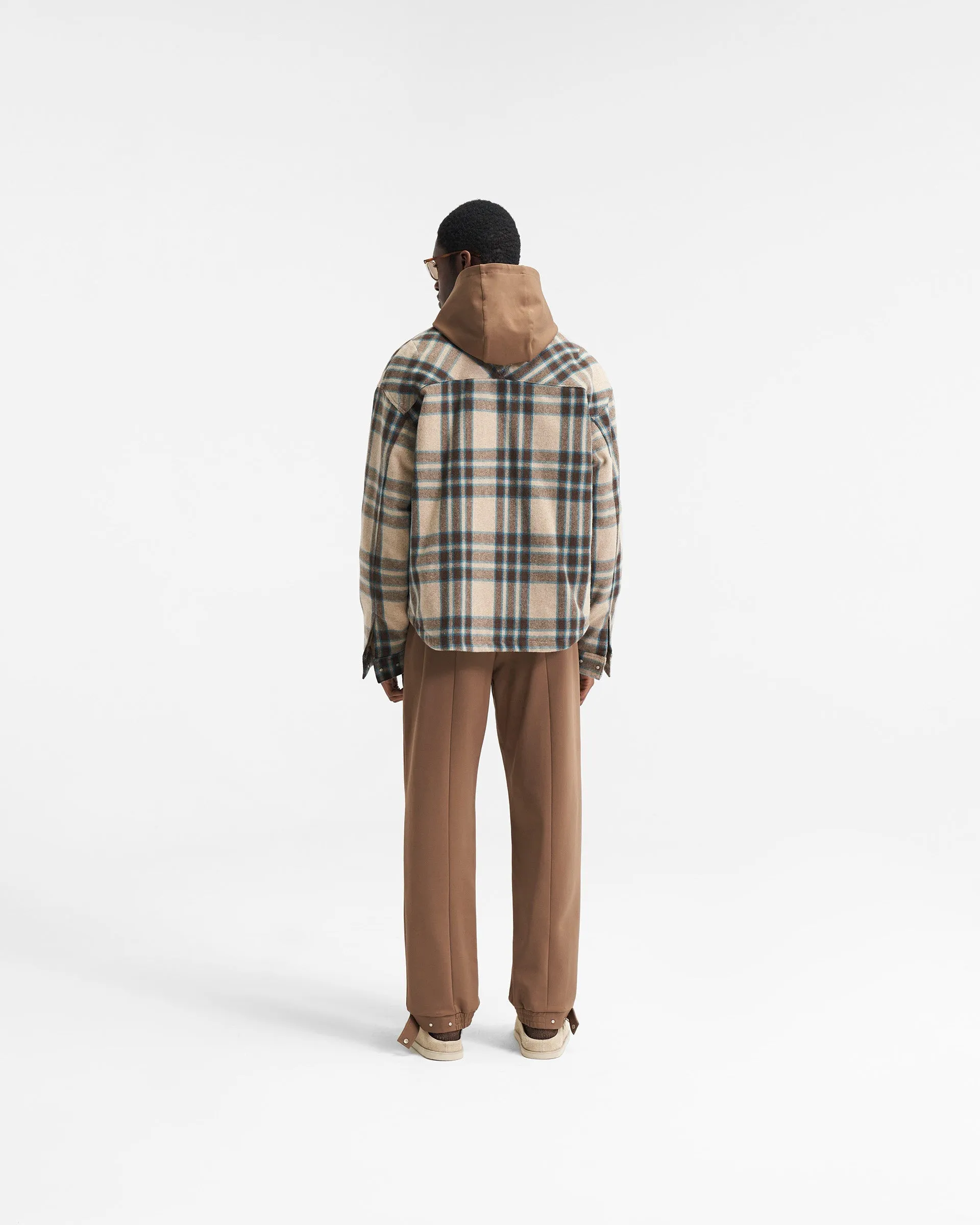 Heavy Zip Overshirt - Brown Check