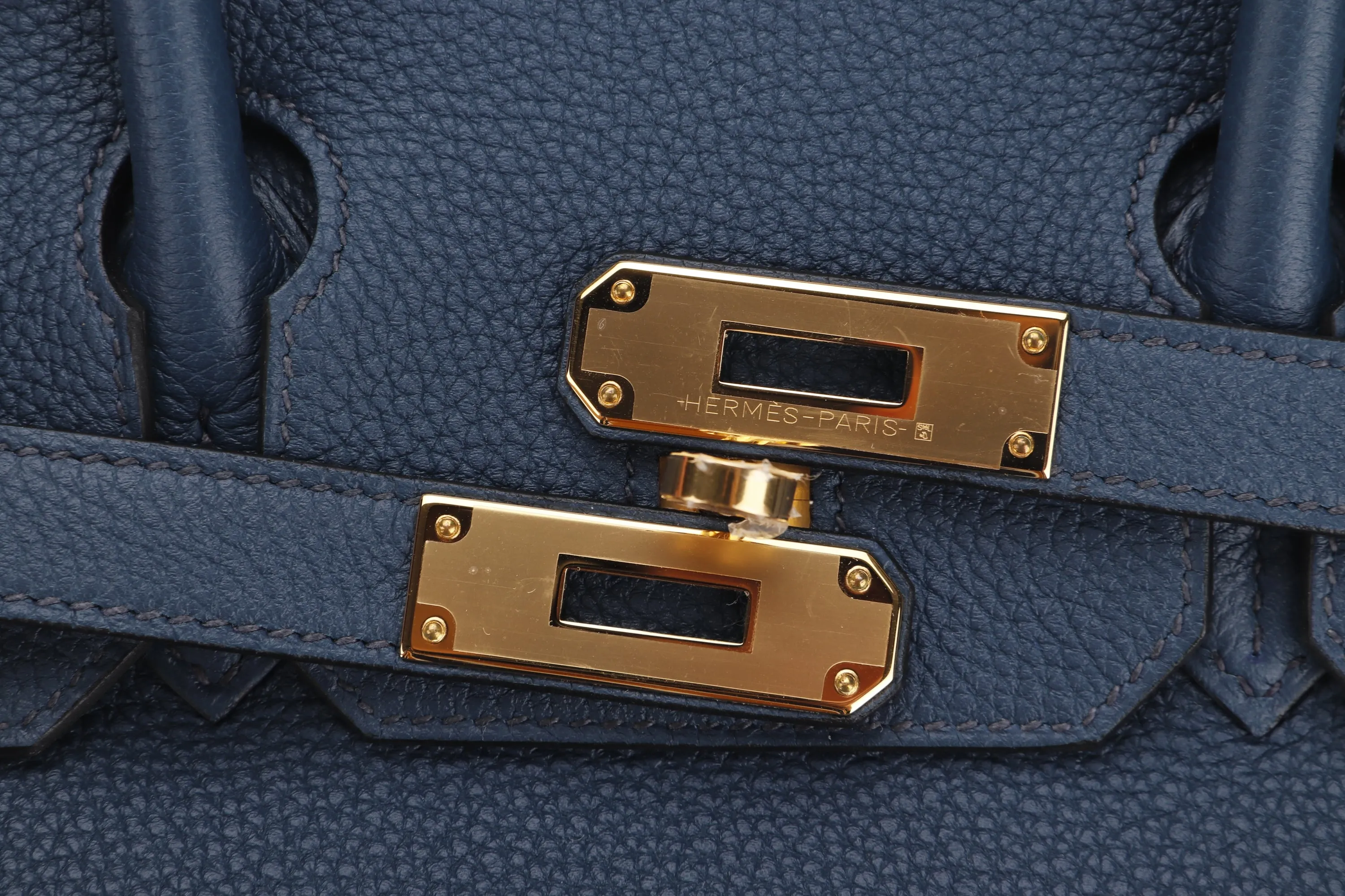 HERMES BIRKIN 30 (STAMP Z) BLUE DE PRUSSE TOGO LEATHER GOLD HARDWARE, WITH KEYS, LOCK, RAINCOAT, DUST COVER & BOX