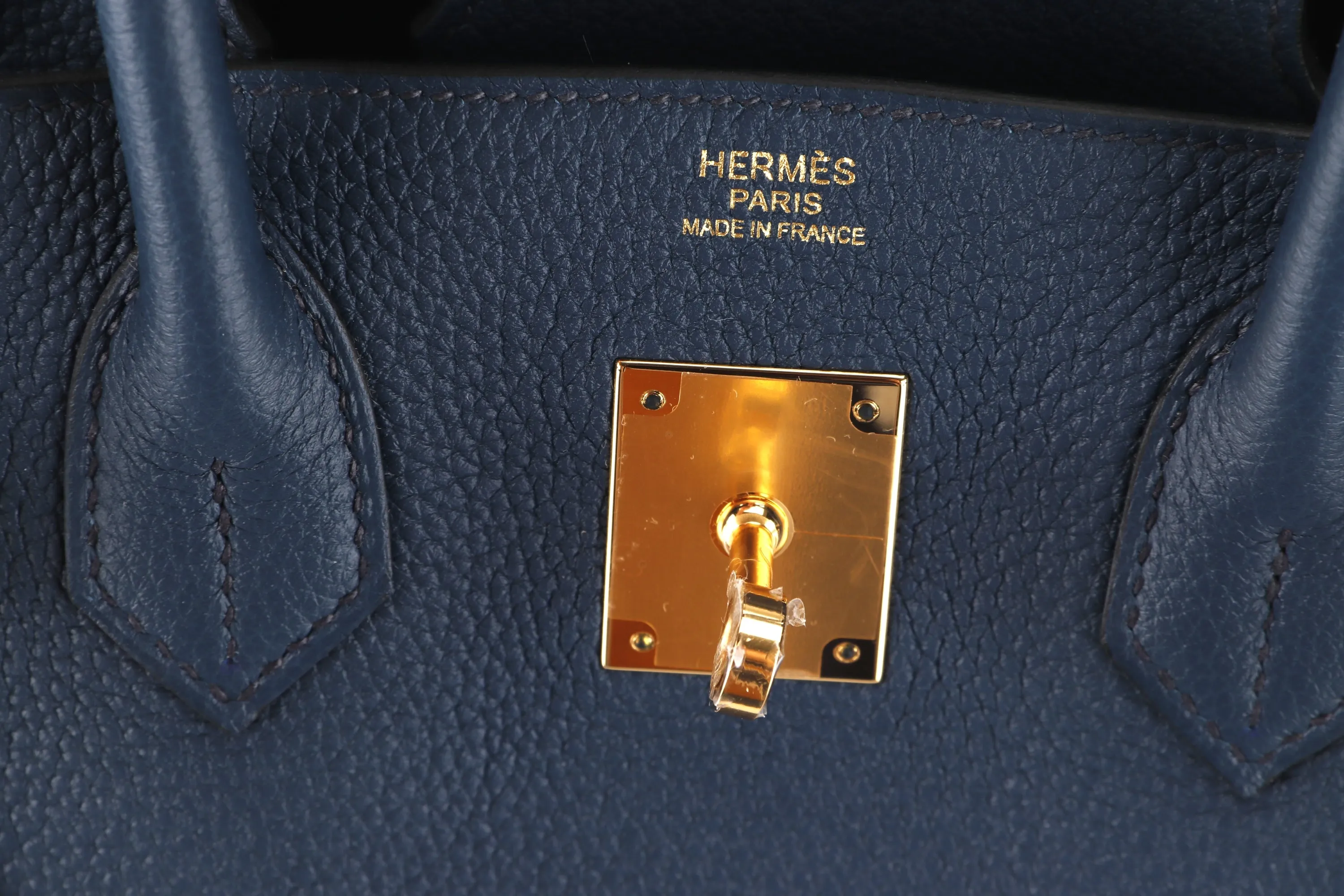 HERMES BIRKIN 30 (STAMP Z) BLUE DE PRUSSE TOGO LEATHER GOLD HARDWARE, WITH KEYS, LOCK, RAINCOAT, DUST COVER & BOX