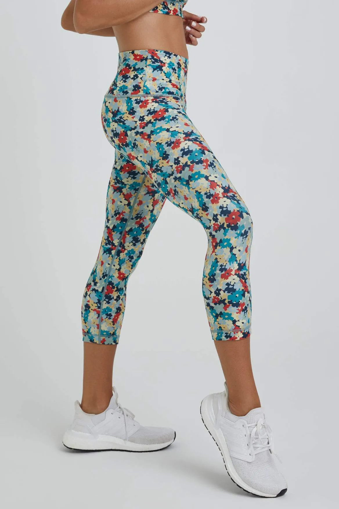 High Waist Capris Botanical Teal