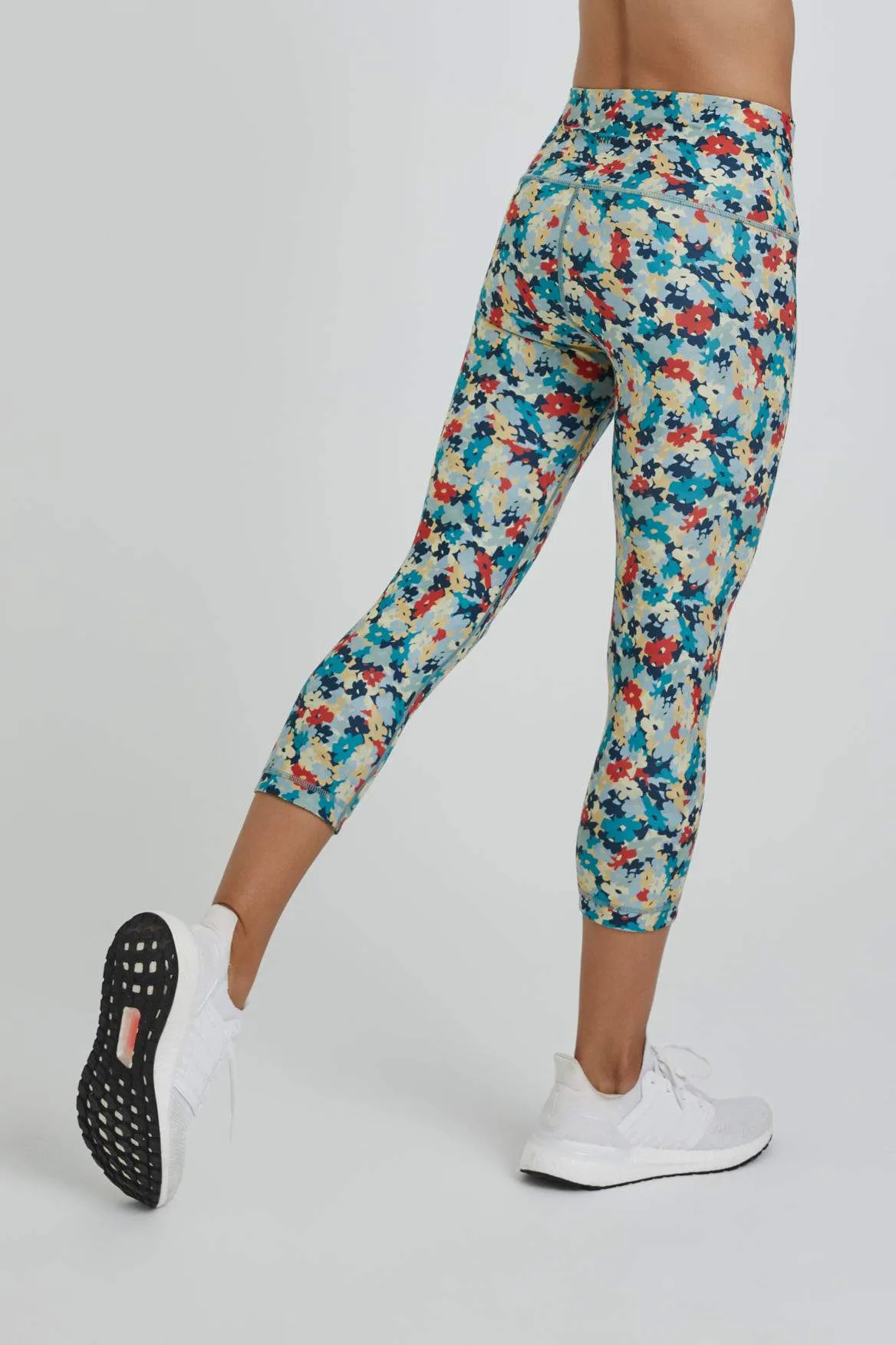 High Waist Capris Botanical Teal