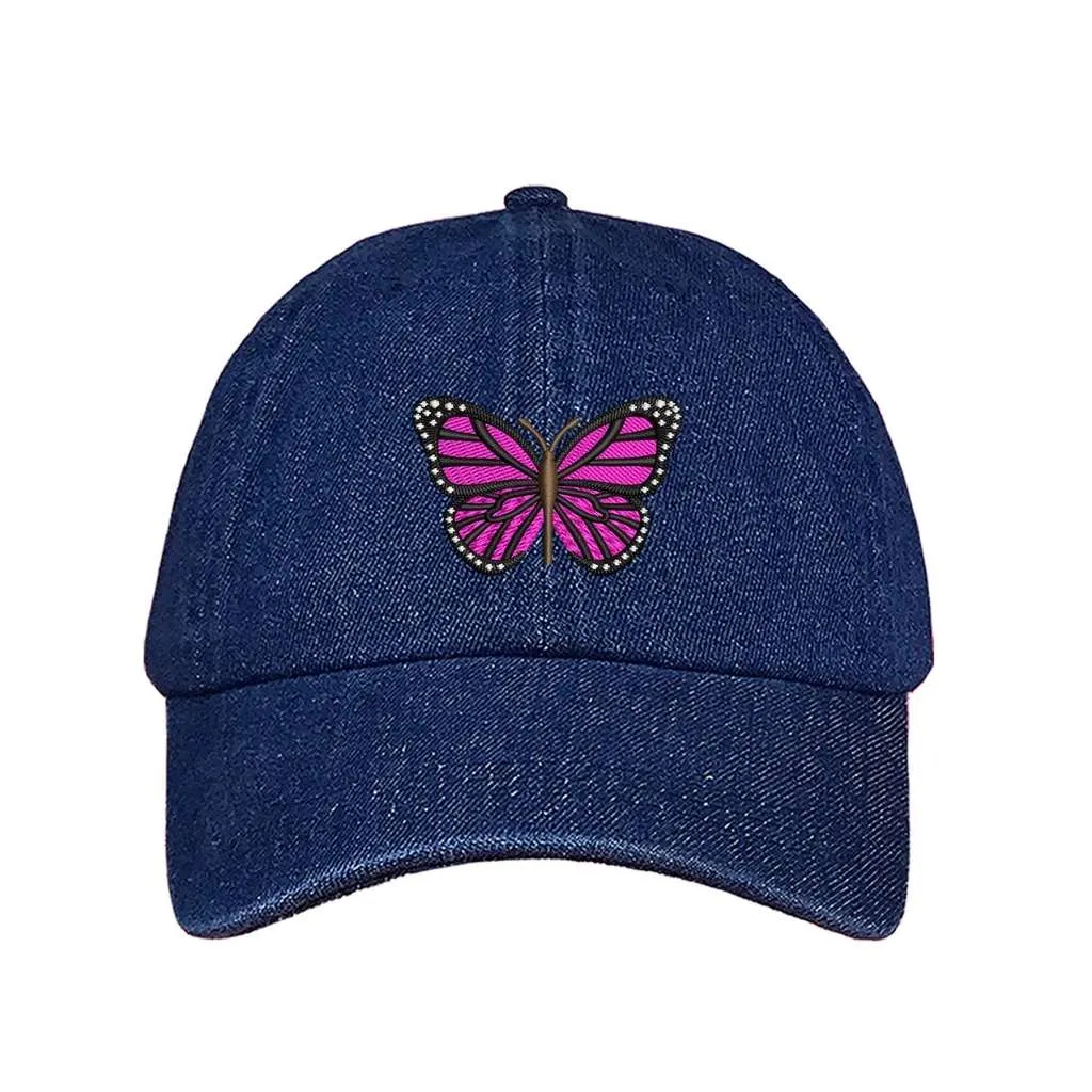 Hot Pink Butterfly Baseball Hat