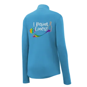 I Paint Pickleball Lines | Women’s 1/4 Zip Pullover Athletic Shirt | 100% Polyester