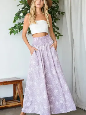 Josie Smocked High Waist Maxi Pants