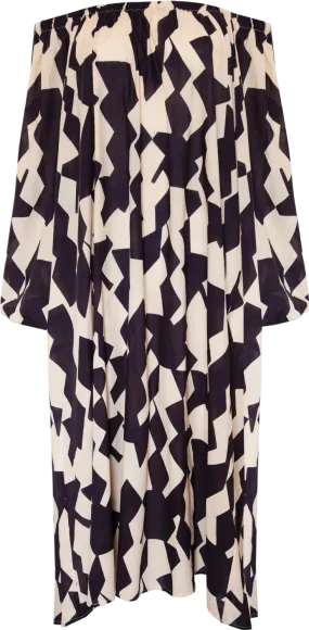 Jovonna London Black / Beige 100% Cotton Tajh Dress BNWT One Size