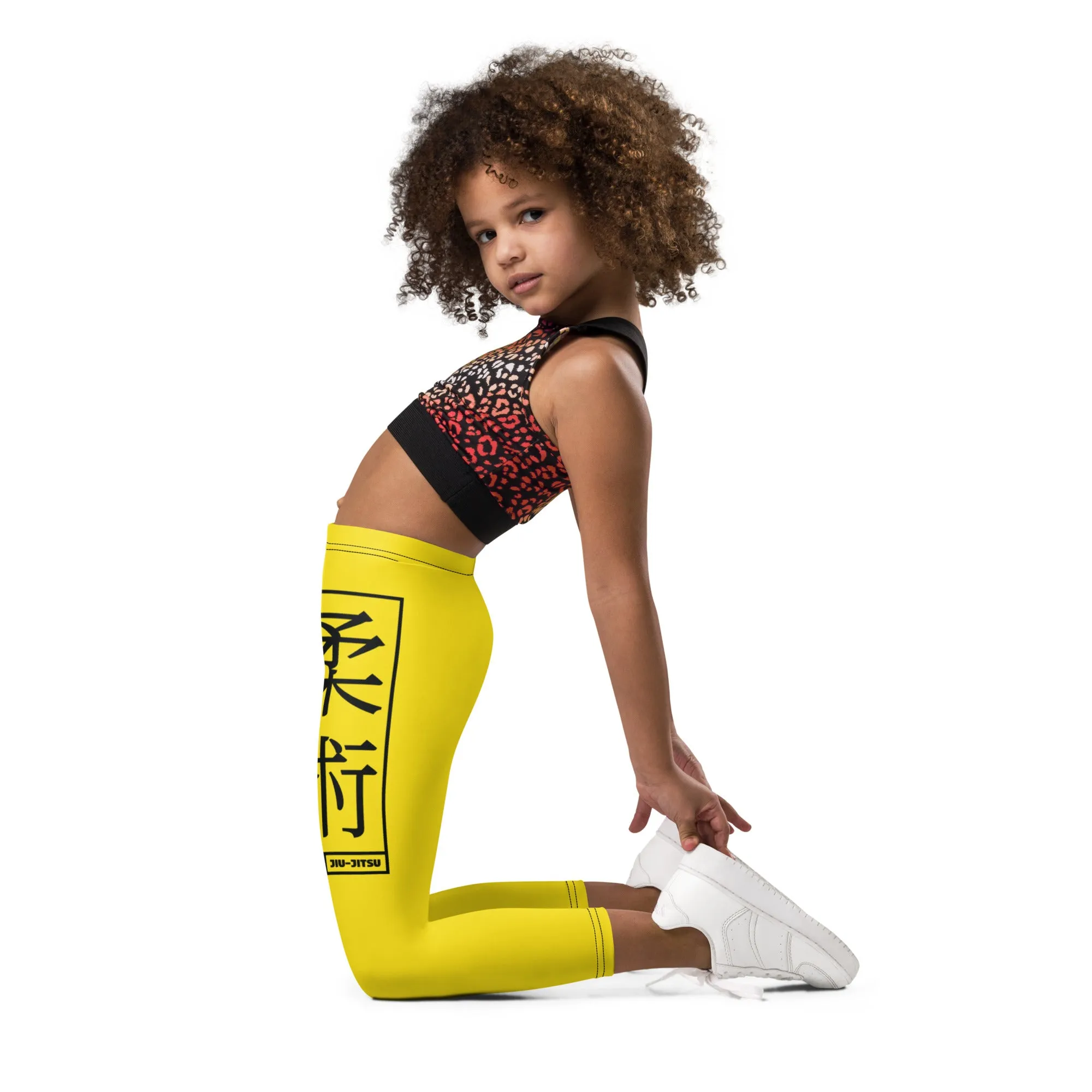 Kids' Girls Yoga Pants Workout Leggings Jiu-Jitsu 017 - Golden Sun