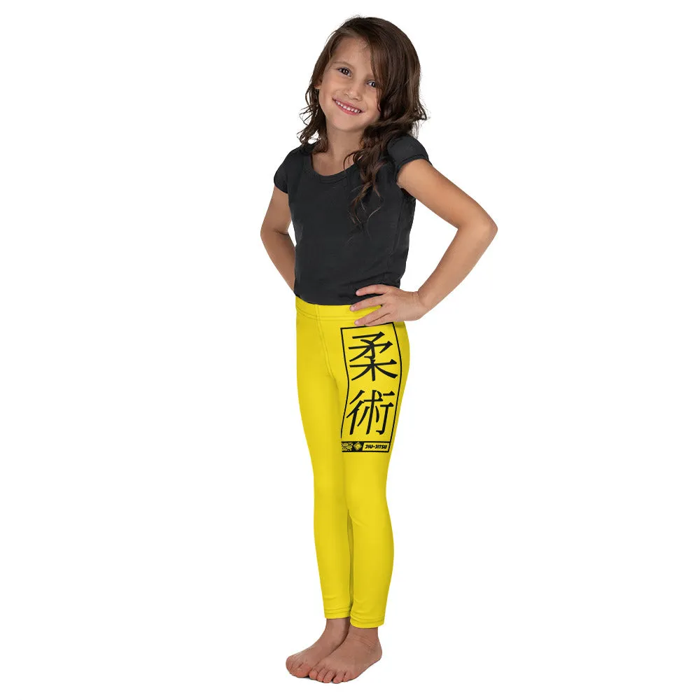 Kids' Girls Yoga Pants Workout Leggings Jiu-Jitsu 017 - Golden Sun