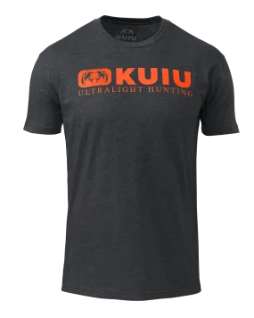 KUIU Block Logo T-Shirt | Charcoal/Orange