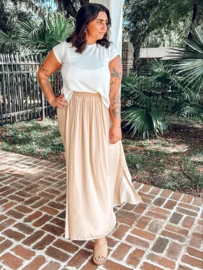 Lately Maxi Skirt | Butter Taupe