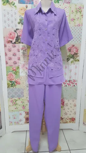 Lavender 2-Piece Pants Set BS019