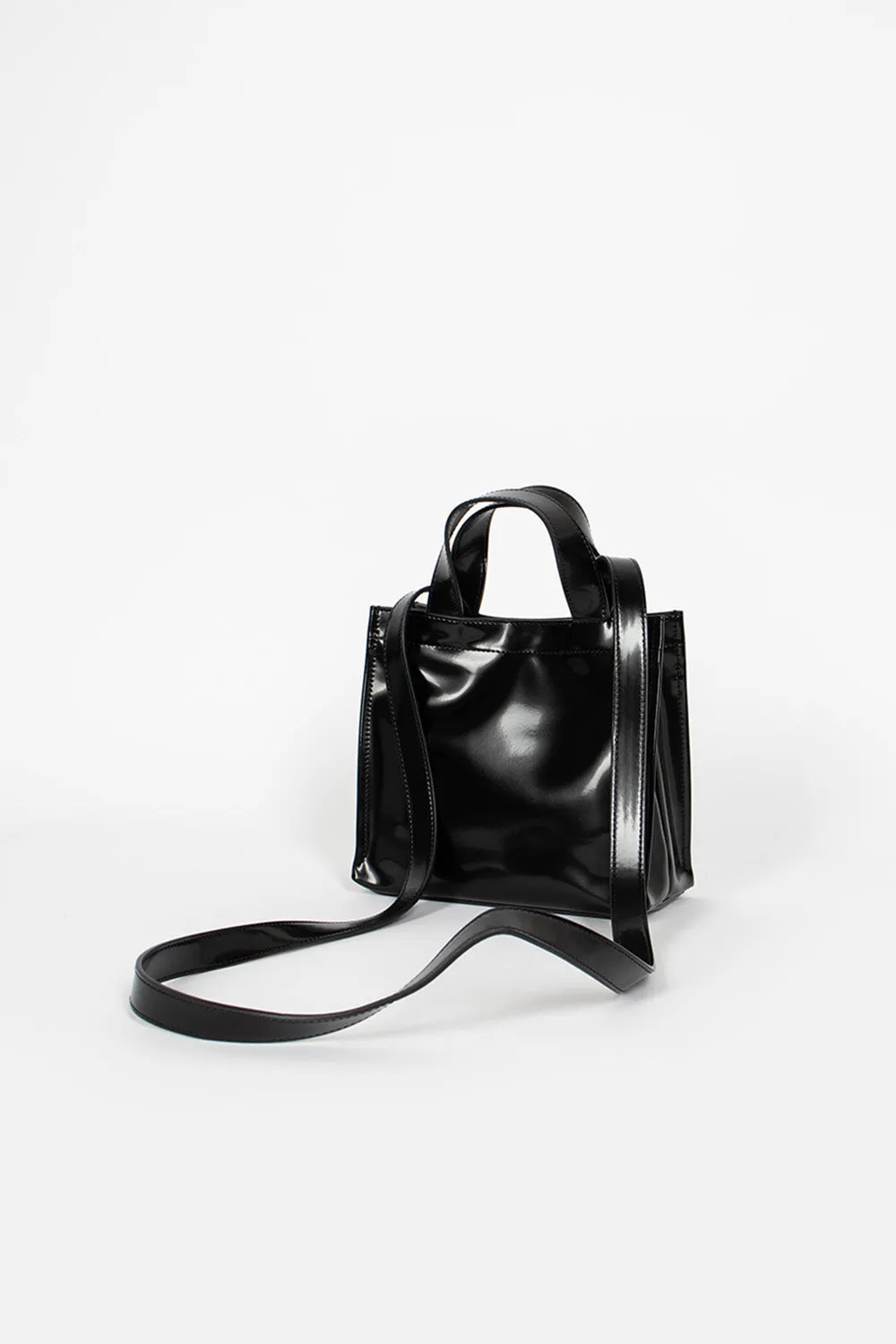 Logo Shopper Mini Tote Bag Black