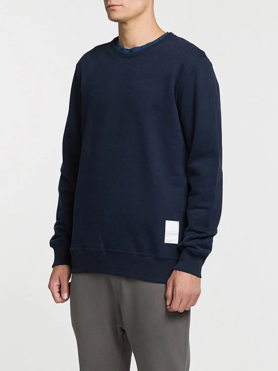 Logomania Crew Neck Sweatshirt Navy Blue