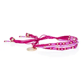 Love Yourself - Beaded Bracelet - PINK