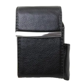 Luxury Genuine Leather Black Flip Top Cigarette Case - Assorted Color Available