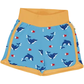 Maxomorra Dolphin Organic Cotton Jersey Runner Shorts