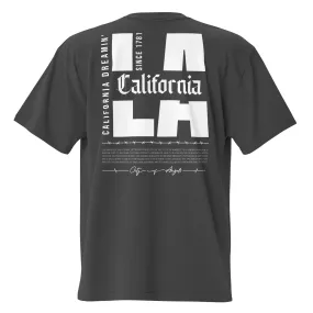 Men's L.A. City Of Angels Theme Oversized Faded T-shirt