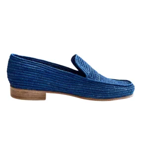 Men's Raffia Loafer in Blue