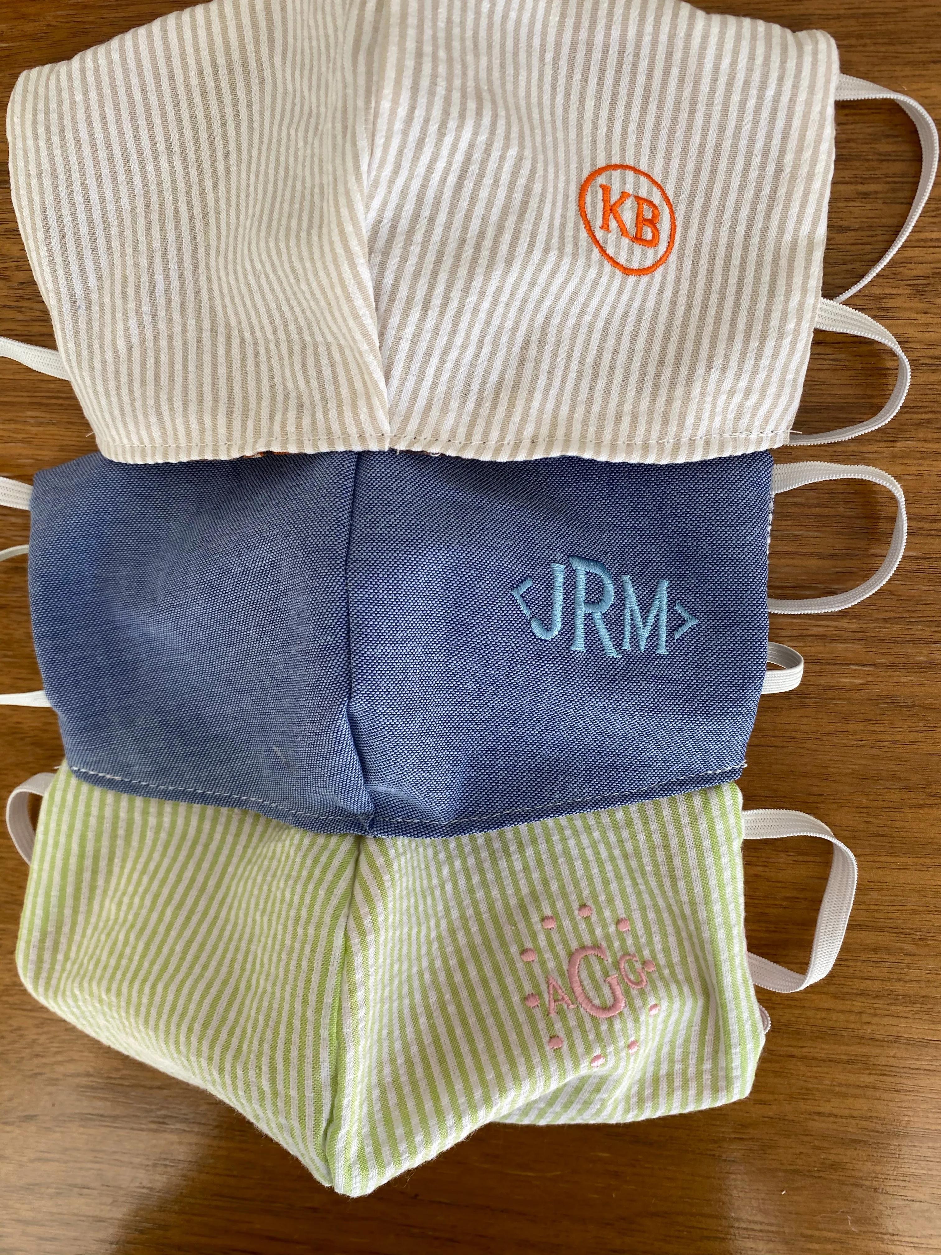 Monogram reversible face masks for men, women & youth